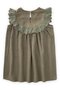 Robadan lace linen blouse 2-7 years old khaki green - 2