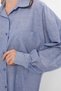 Blue - Balloon Sleeve Striped Shirt - 4