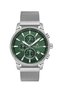 Dial Green Cord Silver Color 44 mm Men Wrist Watch - 7