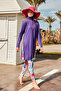 Lycra Purple Full Covered Hijab Swimsuit M2496 - 2