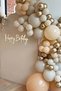 Set of 20 Cream – White – Chrome Gold Balloons |   Decorative Party Balloons - 2