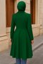 Leyla Sanat a New Perspective on Art Women's Long Sleeve Collared Front Buttoned Long Atlas Blazer Ceke - 2