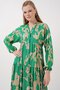 Women's Emerald Green Patterned Hijab Dress 2423 - 4