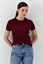 Pleated blouse bordo - 2
