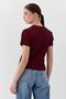 Pleated blouse bordo - 5