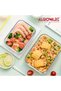 4 Pcs All in One Glass Container with Airtight Lids, Food Storage Containers, BPA Leak Free - 4