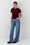 Pleated blouse bordo - 3