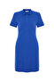 Women's Blue Polo Collar Short Sleeve Mini Dress