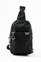 Unisex Wrinkle Fabric Water Resistant Multi Compartment Black Body Bag