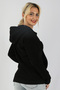 Women's Black Hooded Sweatshirt - 2