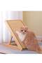 Cat Scratching Post with Sisal Pad, Natural Wood 3 Heights 48x38x28cm - 2