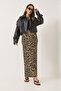 Women's Leopard Leopard Patterned Long Pencil Skirt with Elastic Waist 0258 60283170 - 2