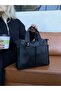 Women's Black Parachute Fabric Large Bag with Compartment - 3