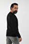 Men's Crew Neck Long Sleeve T-Shirt Black - 2