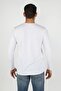 White Men's Single Jersey Long Sleeve T-Shirt - 2