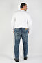 Large Size Basic Jeans Distressed Blue - 2