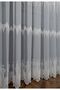 Farbateks Planting Living Room Bohre Tulle Curtain Silk Model Design 3layer Pleated Tulle Curtain - 5