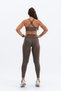 Light Brown Zenith Seamless Women's Drawstring Sports Leggings Shaping / Sculpting Effect, High Waist and Stretchy Fabric - 7