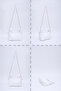 White Shk24 Soft Leather Knot Detailed Chain Strap Hand and Shoulder Bag L:14 W:22 W:8 Cm - 8