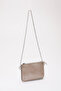 Gold Shk125 Faux Leather Bead Detailed Zippered Single Compartment Chain Strap Shoulder Bag - 2