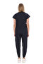 Navy Eclipse - Kadın laciver Jogger Scrub -Takım - 4