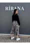 Patterned Satin Skirt 8031 - 5