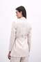 Tie-Up Jacquard Jacket - Beige - 5