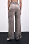 Jacquard Wide Leg Trousers - Mink - 7