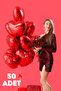 Heart Foil Balloon 50 Pieces Helium Compatible Balloon Lover and Special Day Balloon