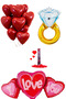 I Love You Written Heart Balloon Ring Red Heart Helium Balloon Confetti Lover and Special Day