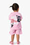 100% Cotton Baby Girl Front-Back Printed T-Shirt & Pocket Shorts Set - 3