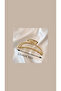 Large Size Gold Metal Crescent Shaped Latch Buckle Modern Design Hair Accessory - 3