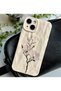 3D Paper Magnolia Print Patterned Silicone Case Compatible with iPhone 13 and 14 - 4