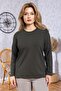 Women's New Model High Quality Round Neck Middle Age Mother Combed Cotton Blouse 6547 - 5