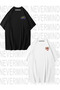 Unisex to Infinity & Beyond Front Printed Lover Couple Combination Design Oversize T-Shirt 2-Pack