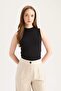 Regular Fit Crew Neck Basic Plain Sleeveless Undershirt E7619Ax25Sp - 4