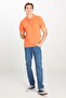 Regular Fit Polo Neck Orange Men's T-Shirt L 211810700 - 3