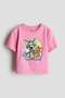 Print-motif cotton T-shirt