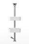 2-Shelf Height Adjustable Oval Bathroom Shelf - White - 3