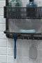 Ceres Plastic Bathroom Shower Shelf - Transparent Black - 2
