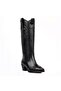 Women's Cowboy Boots Black Leather (Parma) - 2
