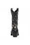 Black and White Women's Cowboy Boots (Ice) - 3