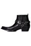 Black Western Large Size Cowboy Boots Leather - 4