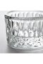 SMÄLLSPIREA Tealight holder, clear glass/patterned, 4 cm - 4