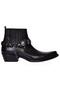 Black Western Large Size Cowboy Boots Leather