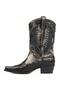 Black and White Women's Cowboy Boots (Ice) - 4