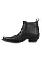 Men's Black Leather Western Cowboy Boots - 5