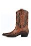 Brown Men's Cowboy Boots with Eagle Figure - 4