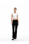 Slim Fit Ribbed Flared Trousers