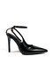 Iris Black Metallic Skin Women's Pointed Toe Heeled Shoes